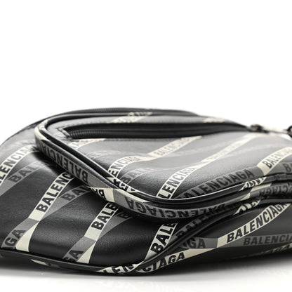 Balenciaga Smooth Calfskin Losange Monogram Explorer Belt Bag Black Grey 9 of 10