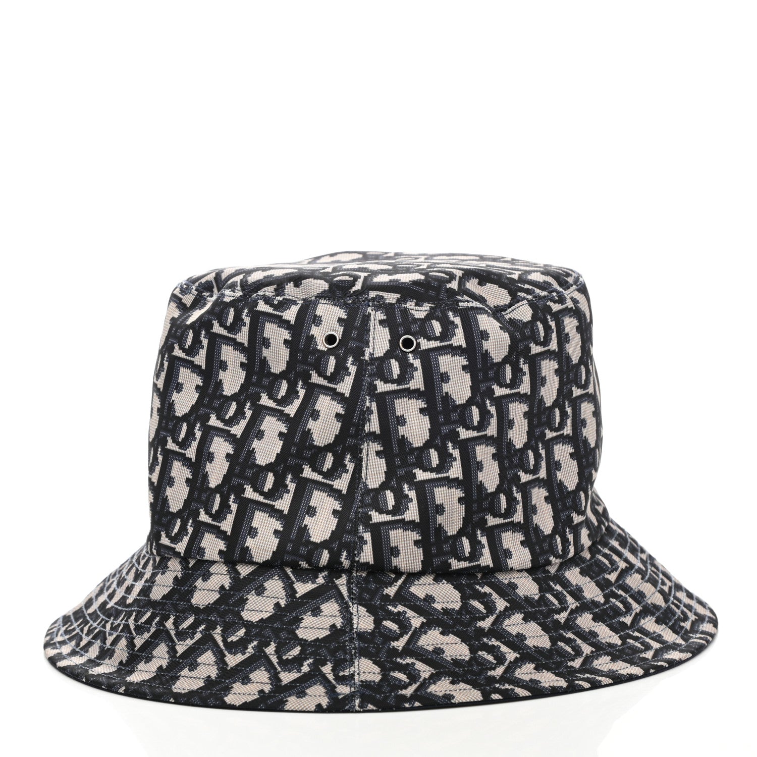 Christian Dior Polyester Cotton Oblique Teddy-D Brim Bucket Hat 58 6 of 16