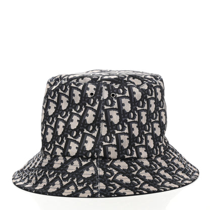 Christian Dior Polyester Cotton Oblique Teddy-D Brim Bucket Hat 58 6 of 16