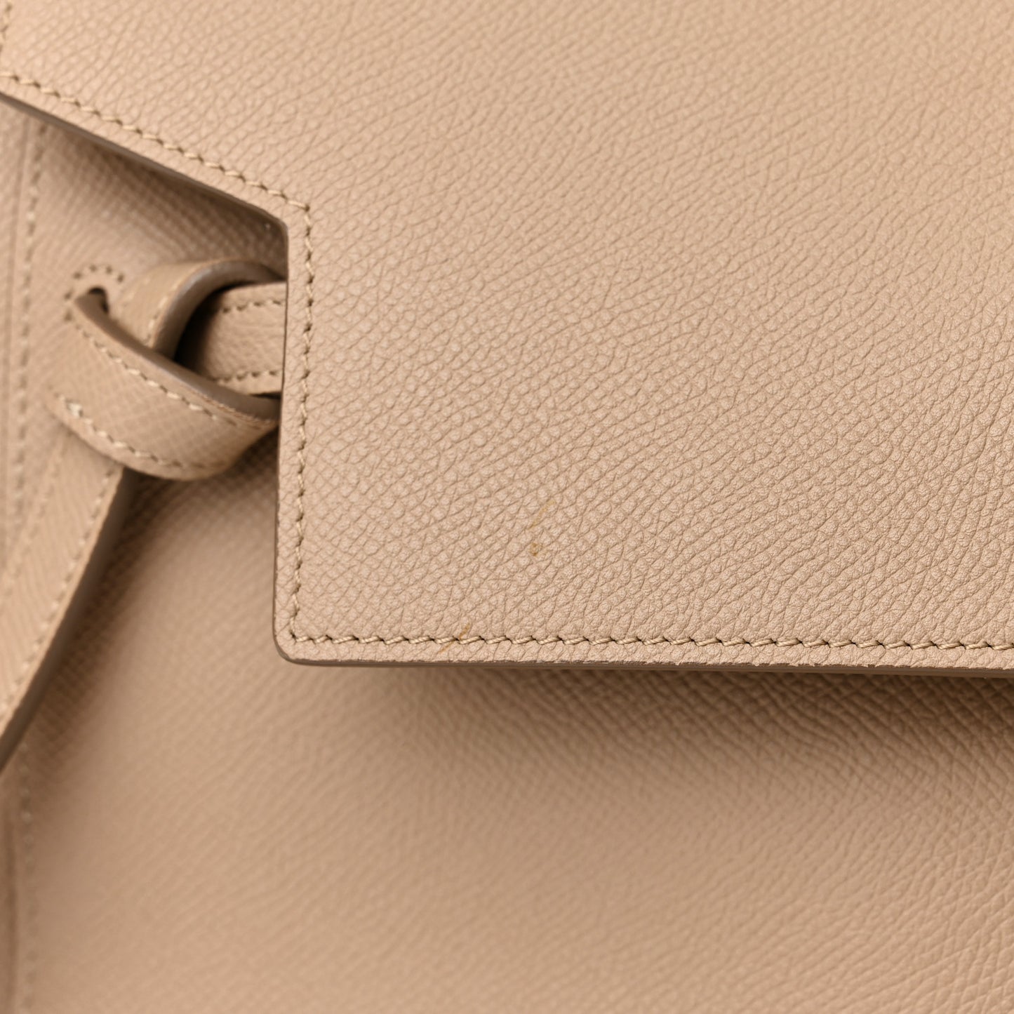 Grained Calfskin Mini Belt Bag Light Taupe