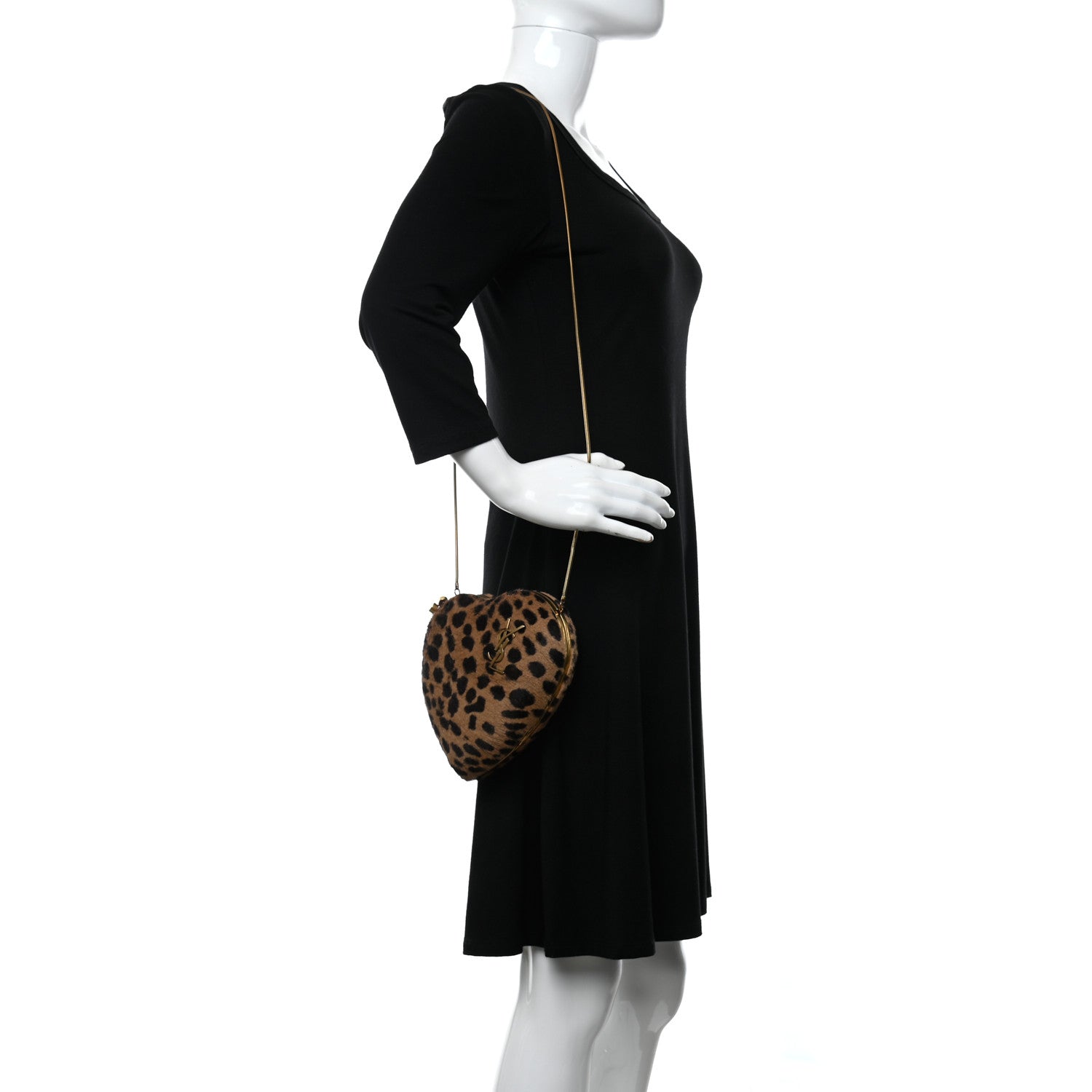Saint Laurent Pony Hair Leopard Love Box Bag Black 2 of 6