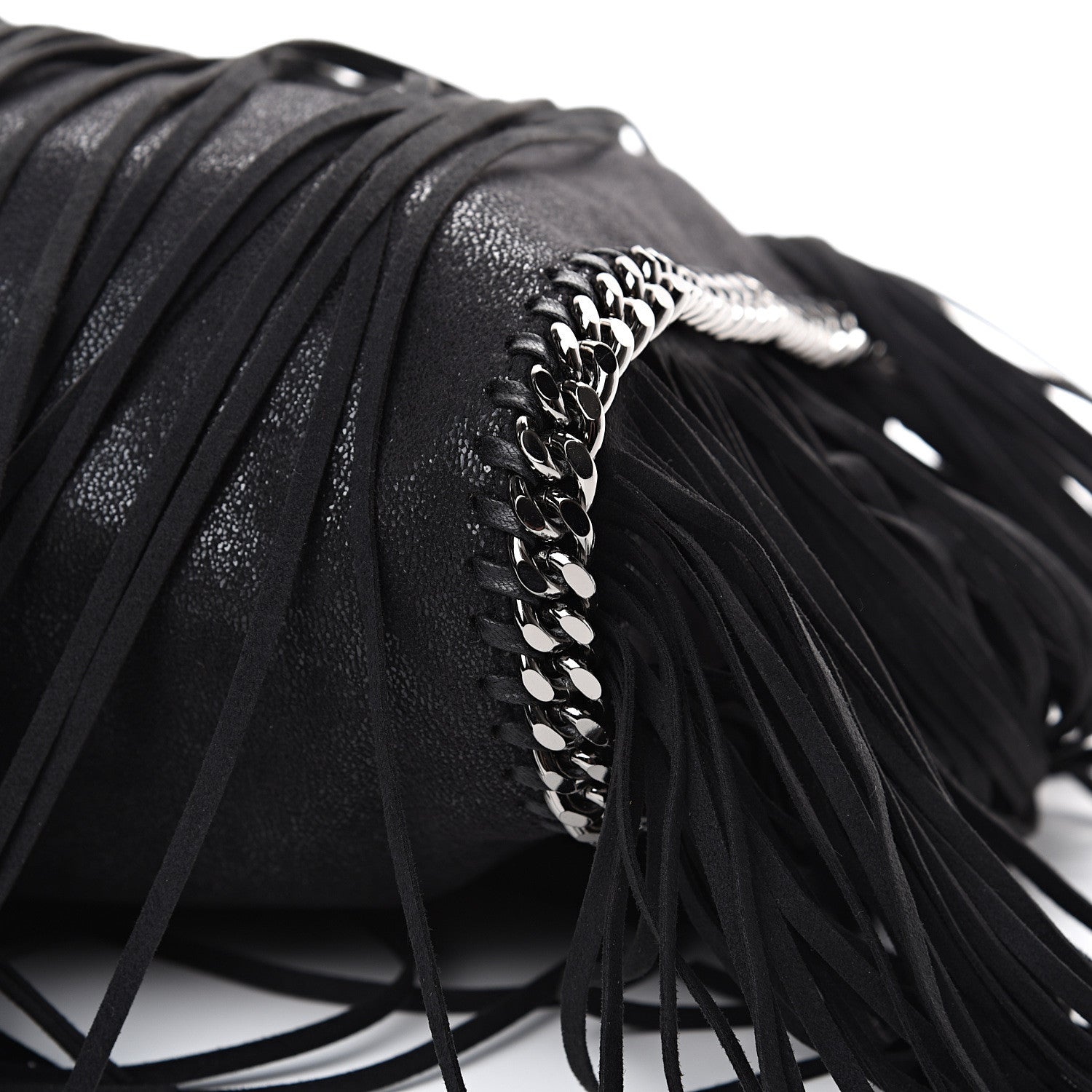 Stella McCartney Eco Suede Fringe Falabella Tote Black 9 of 9