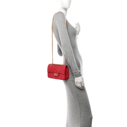 Chanel Aged Calfskin Quilted 2.55 Reissue Mini Flap Red 2 of 11