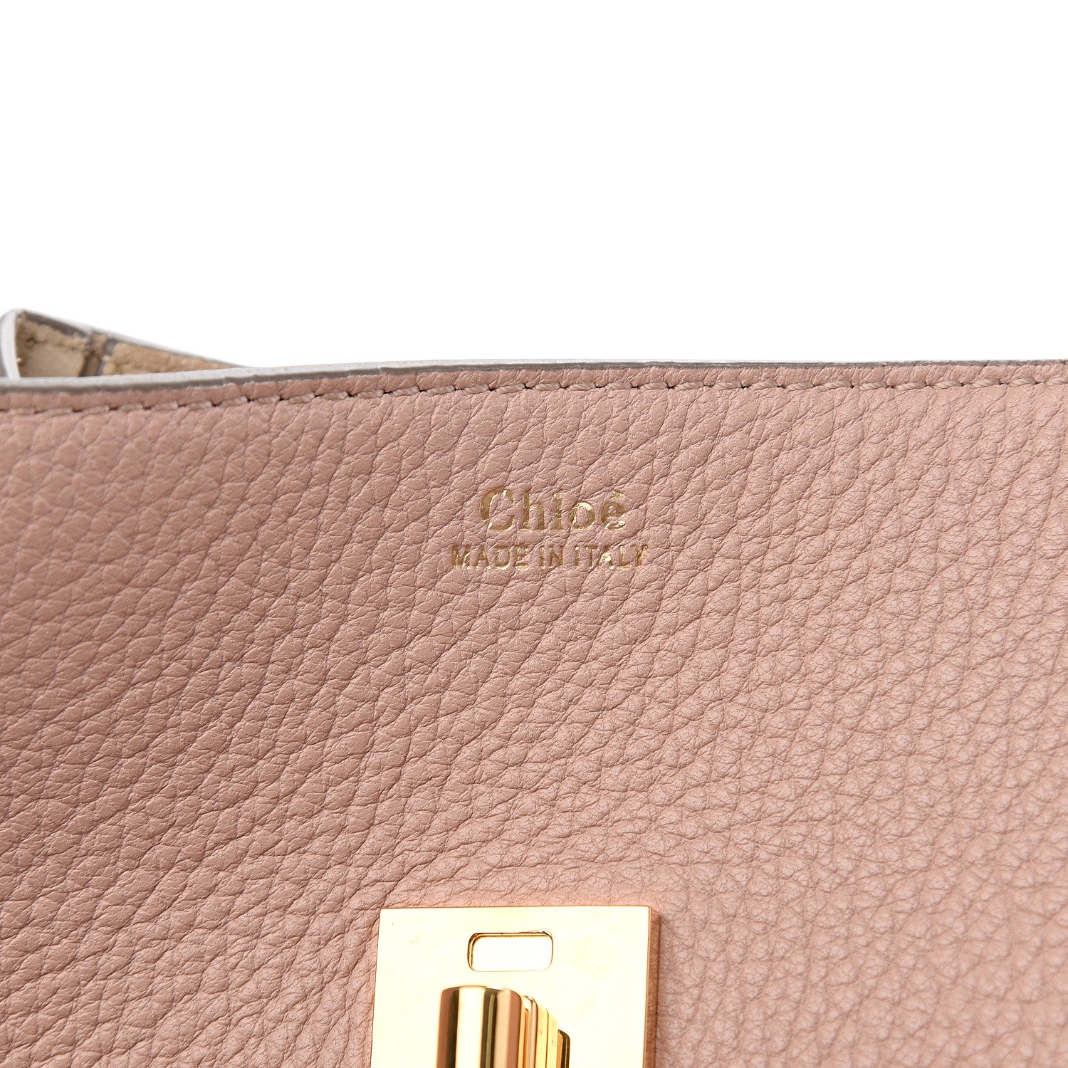 Chloe Grained Lambskin Mini Drew Shoulder Bag Cement Pink 5 of 13