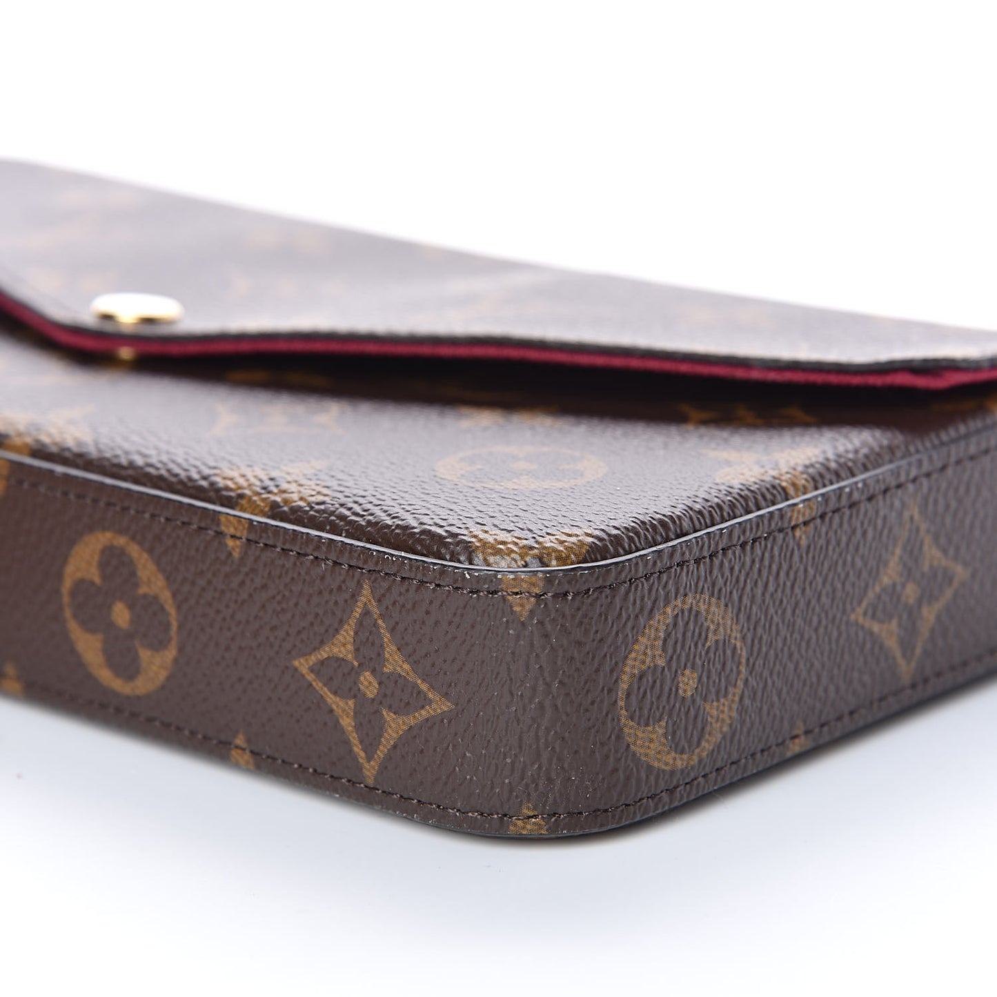 Monogram Pochette Felicie Chain Wallet Fuchsia