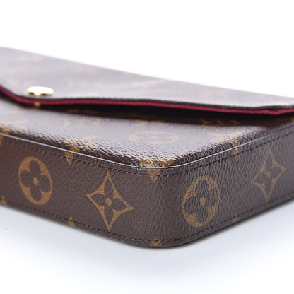 Louis Vuitton Monogram Pochette Felicie Chain Wallet Fuchsia 11 of 11