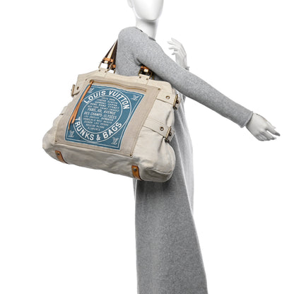 Louis Vuitton Toile Globe Shopper Cabas GM Blue 2 of 11