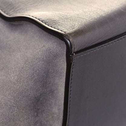 Celine Crocodile Embossed Nubuck Medium Trapeze Grey 11 of 24