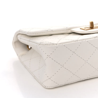 Chanel Aged Calfskin Quilted 2.55 Reissue Mini Flap White 9 of 11