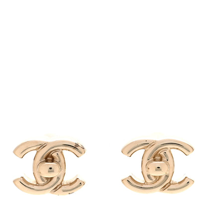Chanel Metal CC Turnlock Earrings Gold 1 of 4