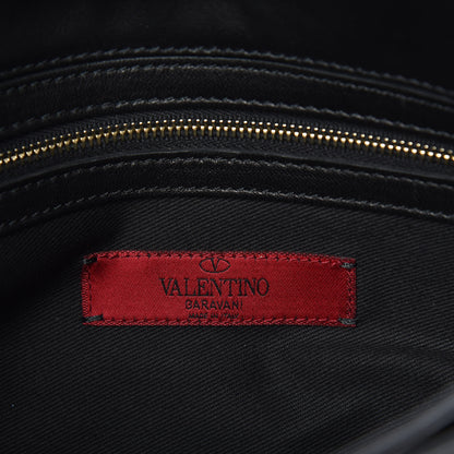 Valentino Garavani Nappa Rose Shoulder Bag Black 6 of 9