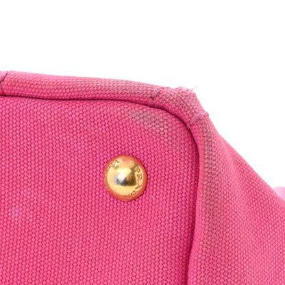 Prada Denim Small Canapa Logo Tote Peonia 13 of 20