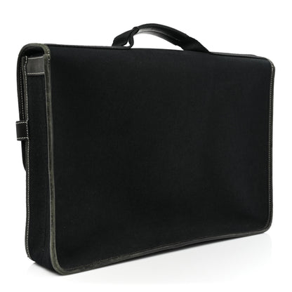Hermes Toile Officier Buenaventura Briefcase Black 3 of 23