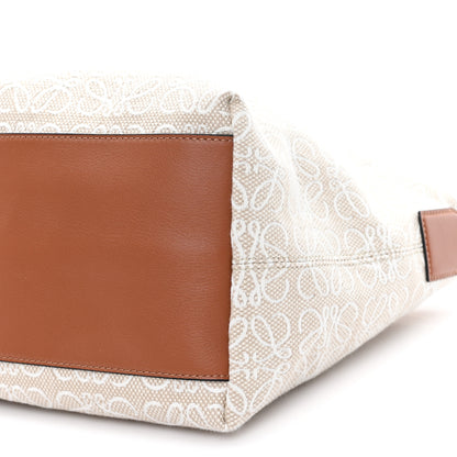 Loewe Jacquard Anagram Calfskin Medium Cubi Bag Ecru Tan 9 of 9