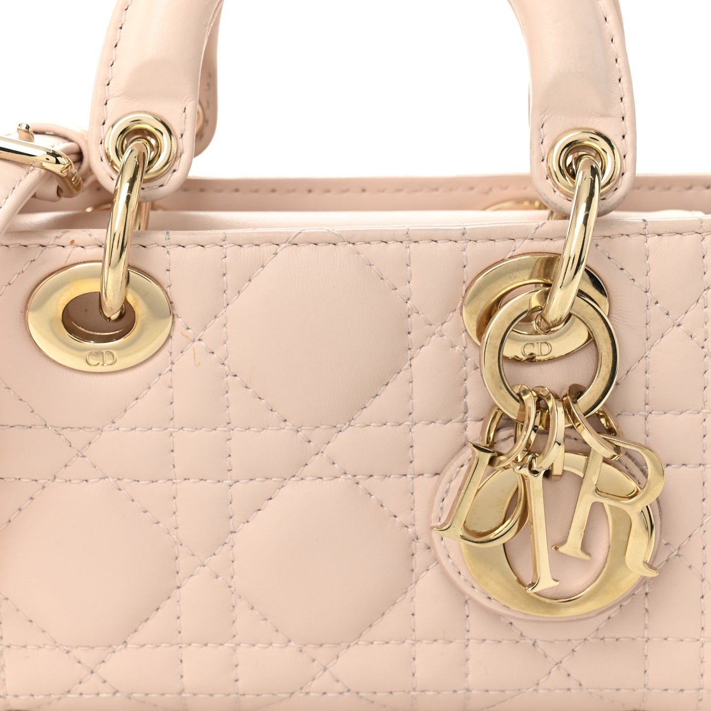 Lambskin Cannage Micro Lady D-Joy Rose Poudre
