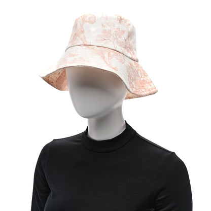 Christian Dior Cotton Dioriviera Toile De Jouy Bob Brim Bucket Hat 57 Rose 2 of 8