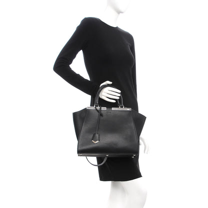 Fendi Vitello Dolce Shiny Nappa Petite 3Jours Tote Black 3 of 8