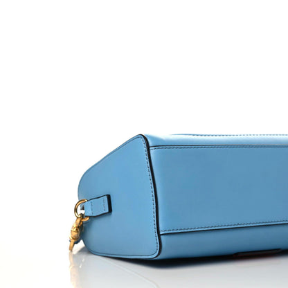 Valentino Garavani Vitello VLogo Boston Bag Blue 5 of 8