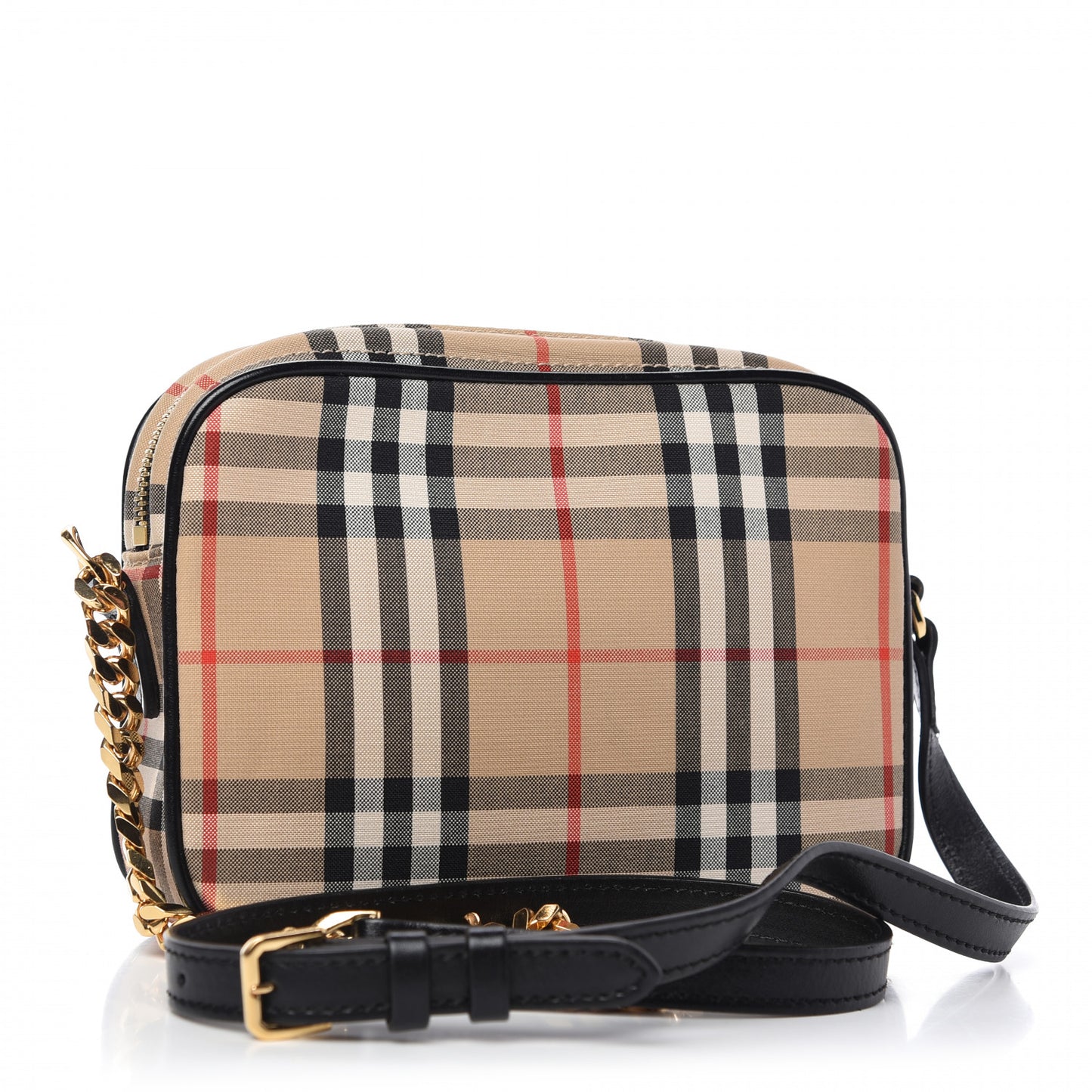 Calfskin Vintage Check Camera Bag Archive Beige
