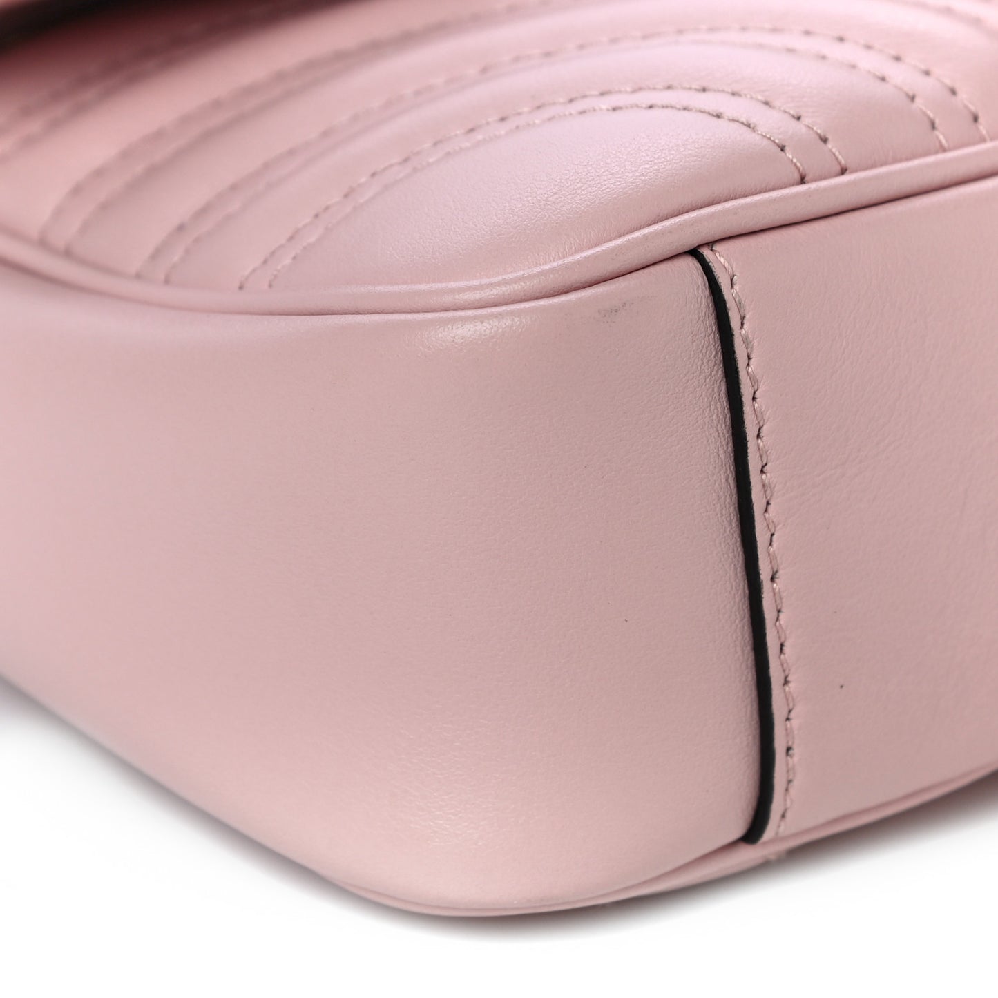 Calfskin Matelasse Mini GG Marmont Shoulder Bag Perfect Pink