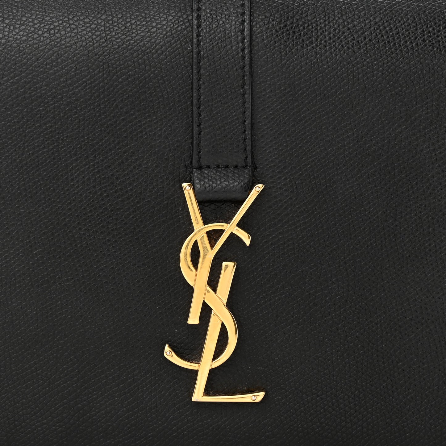 Textured Calfskin Medium Classic Monogram Universite Bag Black