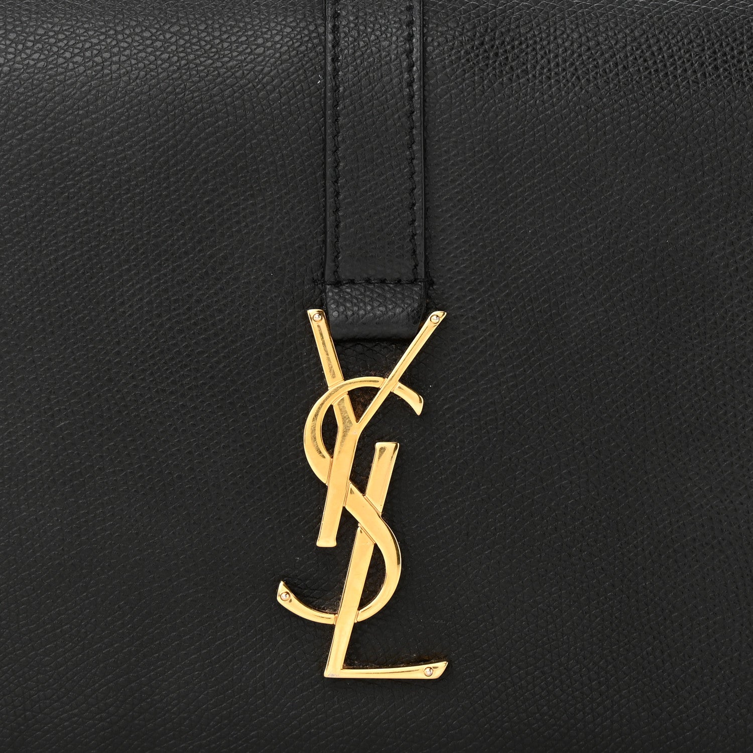 Saint Laurent Textured Calfskin Medium Classic Monogram Universite Bag Black 8 of 11
