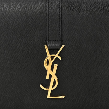 Saint Laurent Textured Calfskin Medium Classic Monogram Universite Bag Black 8 of 11