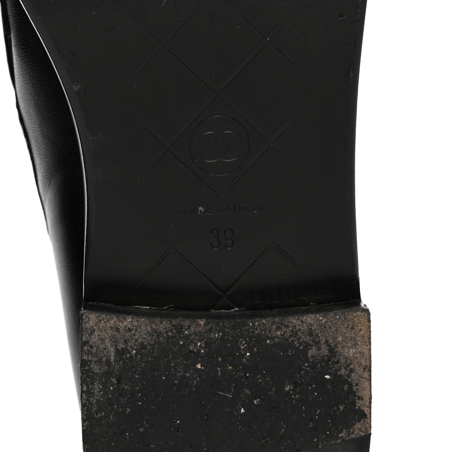 Lambskin Quilted CC Turnlock Loafers 39 Black