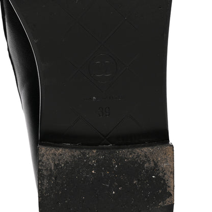 Chanel Lambskin Quilted CC Turnlock Loafers 39 Black 11 of 11
