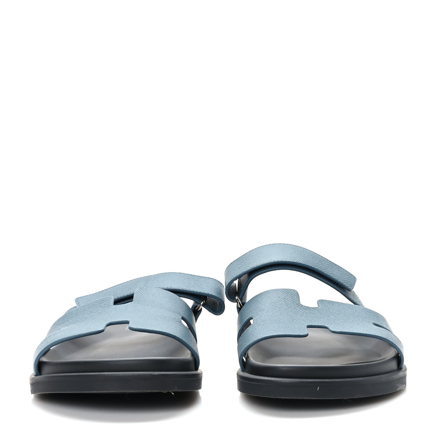 Hermes Epsom Mens Chypre Sandals 43 Bleu Canard 2 of 8