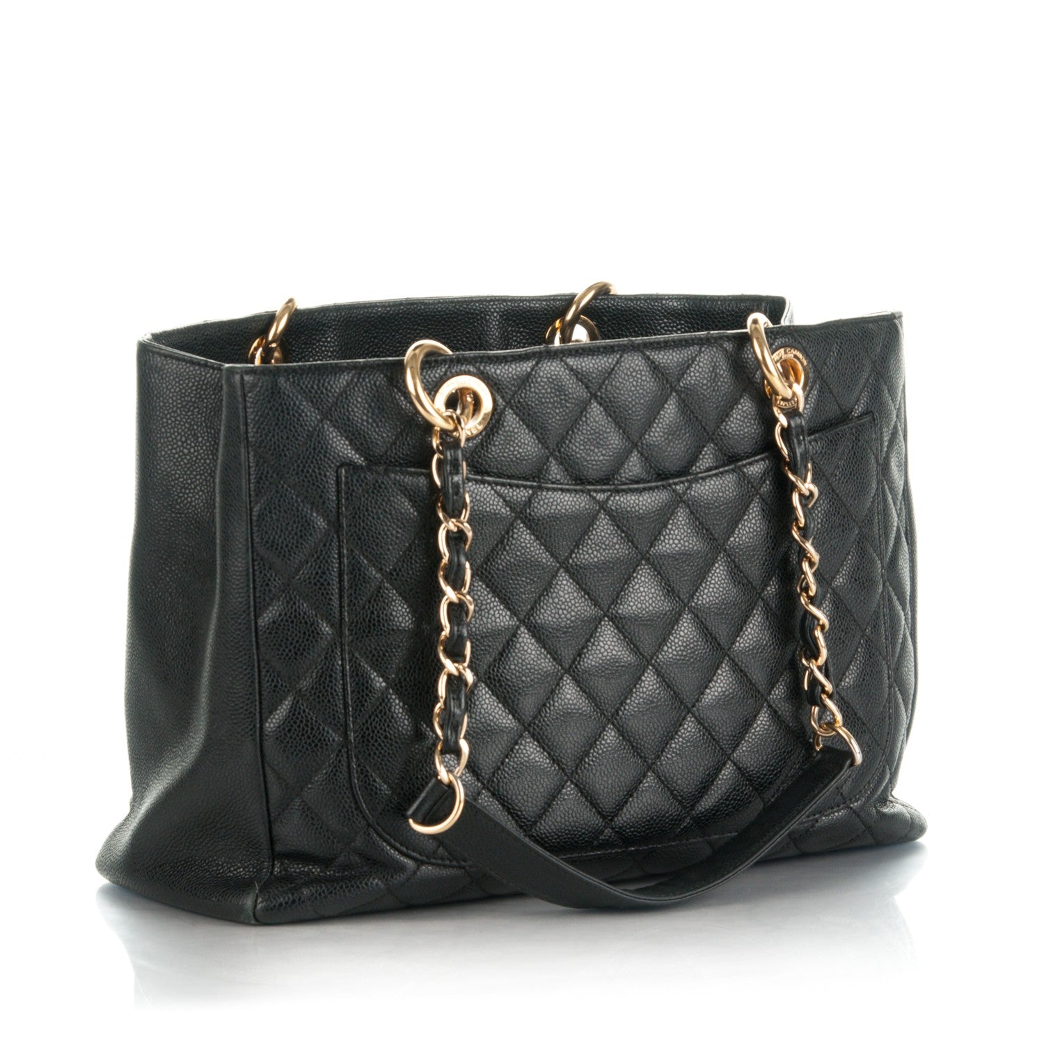 Chanel Caviar Quilted Grand Shopping Tote GST Black 3 of 7