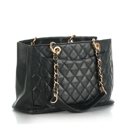 Chanel Caviar Quilted Grand Shopping Tote GST Black 3 of 7