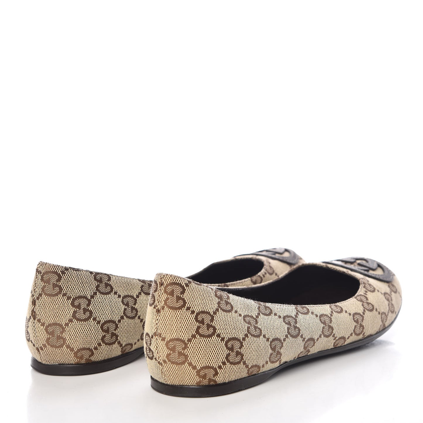 GG Monogram Ballet Flat 36.5 Beige Ebony