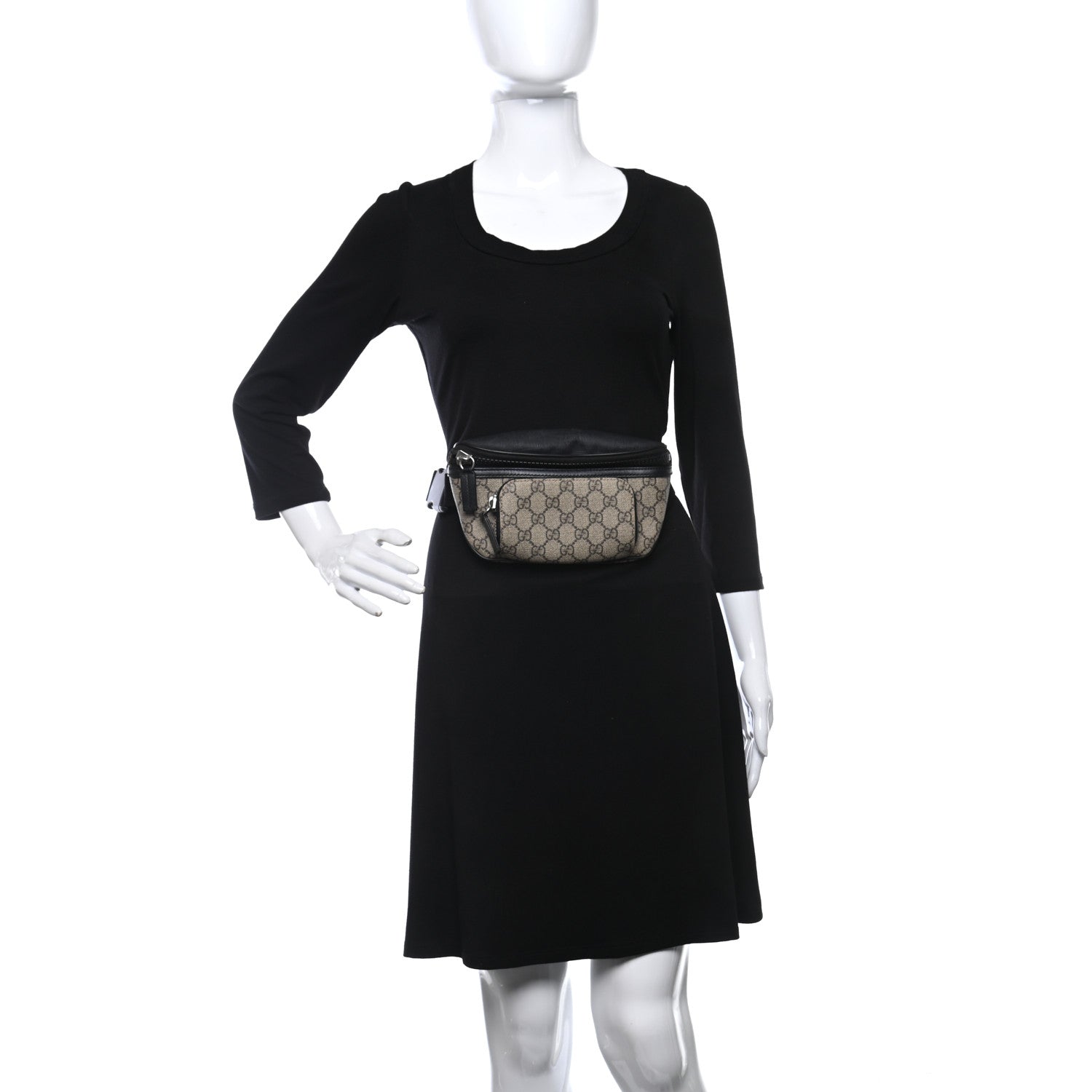 Gucci GG Supreme Monogram Belt Bag Black 3 of 22
