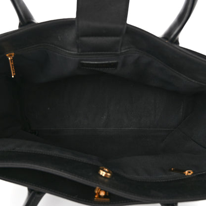 Chanel Calfskin Cerf Executive Shopper Tote Black 5 of 10