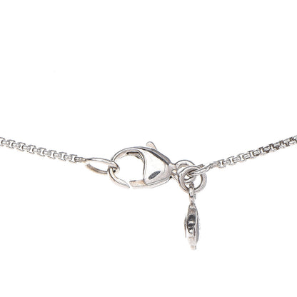 David Yurman Sterling Silver Diamond Crossover Circle Pendant Necklace 5 of 6