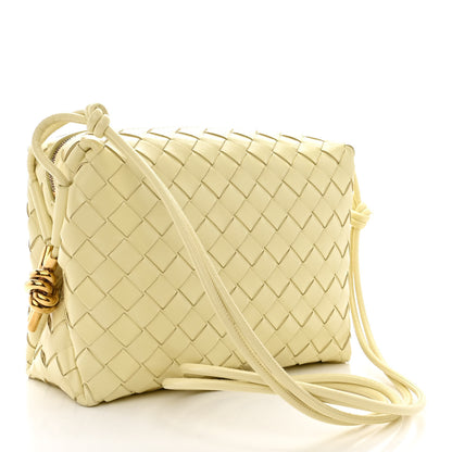 Bottega Veneta Nappa Intrecciato Metallic Knot Small Loop Crossbody Bag Ice Cream 3 of 9