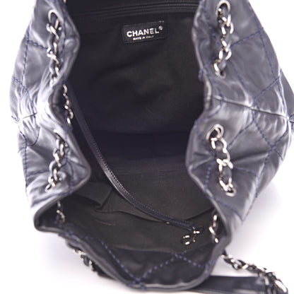 Chanel Lambskin Stitched Expandable Tote Navy 5 of 15