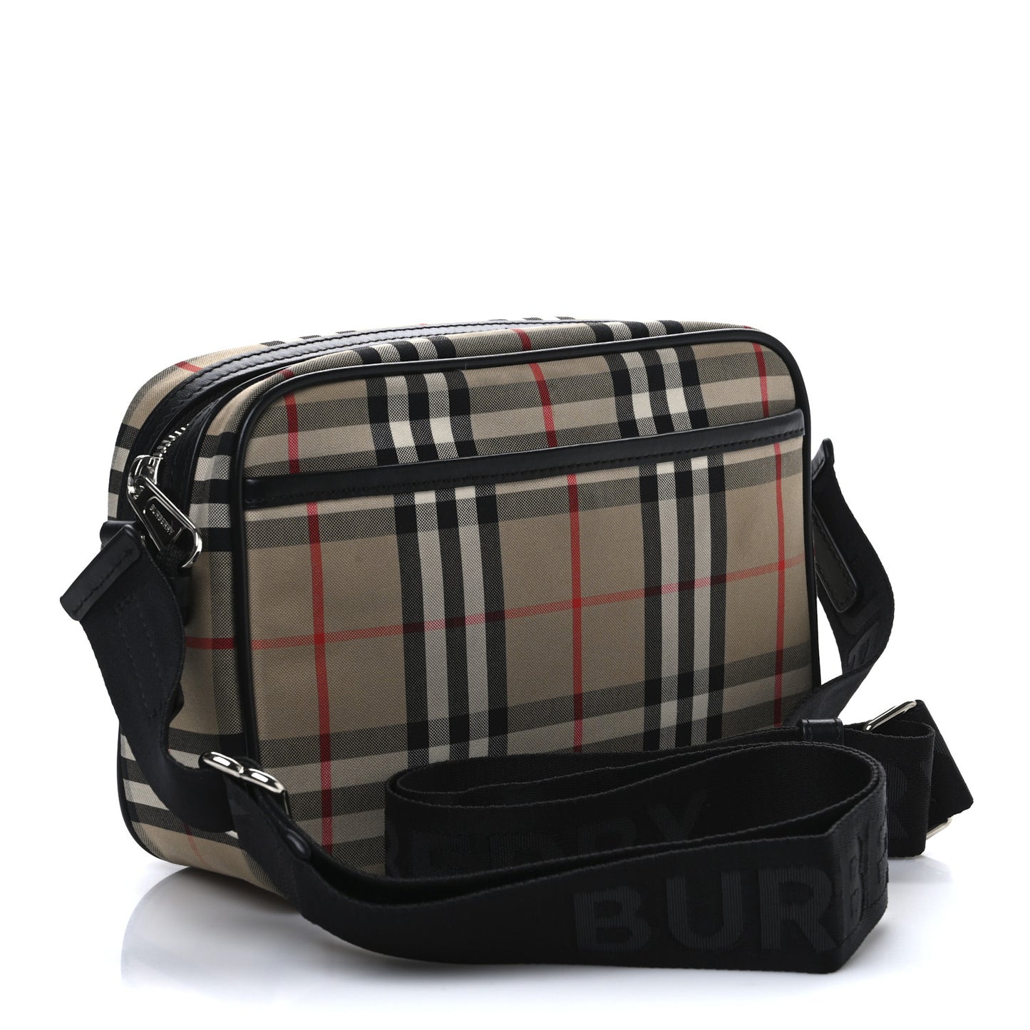 Vintage Check Calfskin Small Camera Bag Archive Beige