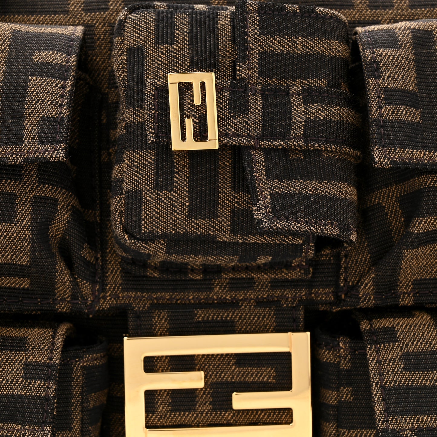 Fabric Jacquard FF 1974 Multipocket Baguette Tobacco Moro