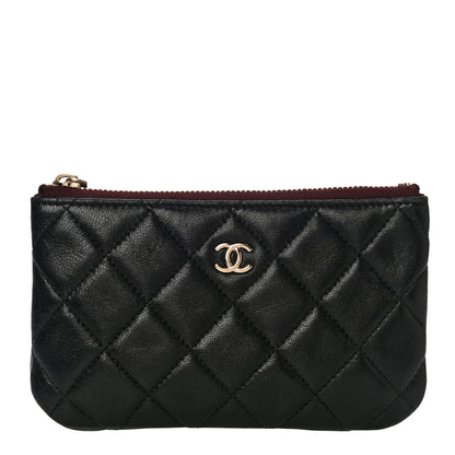Chanel Lambskin Quilted Small Cosmetic Case Black 1 of 14