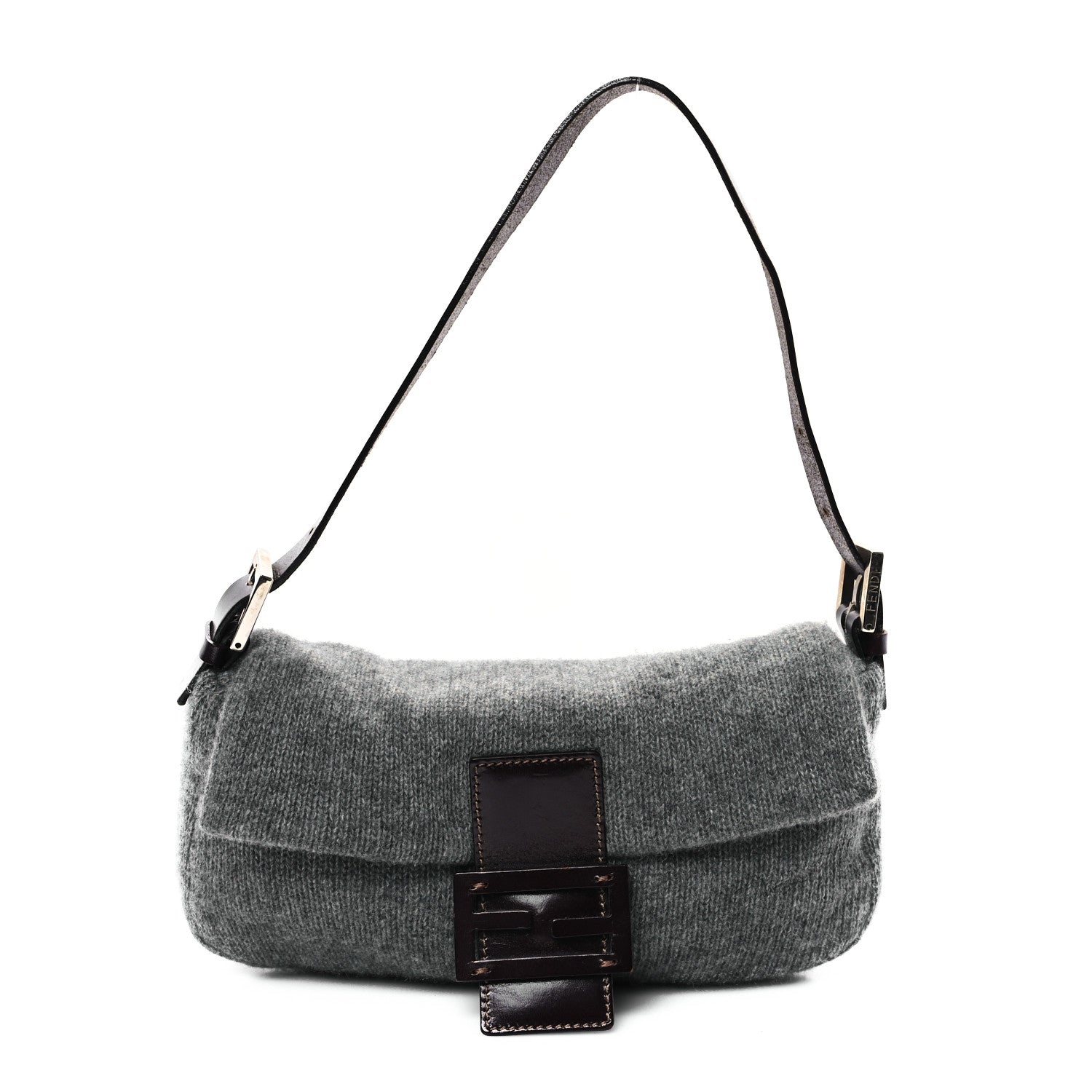 Fendi Knit Baguette Dark Grey 1 of 10
