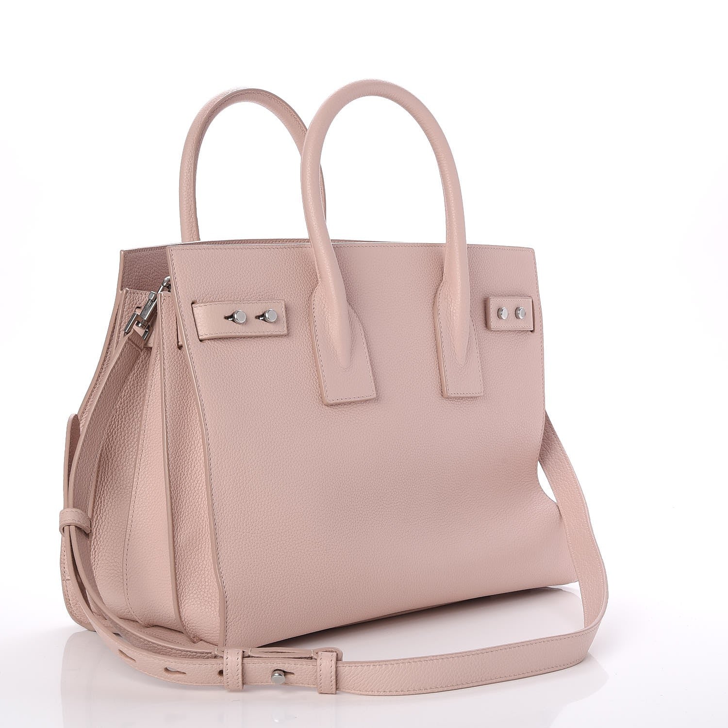 Saint Laurent Grained Calfskin Small Supple Sac De Jour Rose 3 of 8