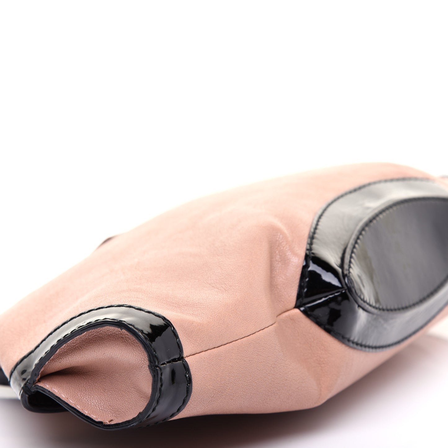 Lambskin Patent De Manta Clutch Pink Black