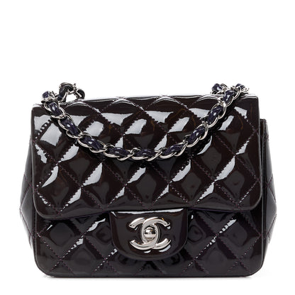 Chanel Patent Calfskin Quilted Mini Square Flap Purple 1 of 13
