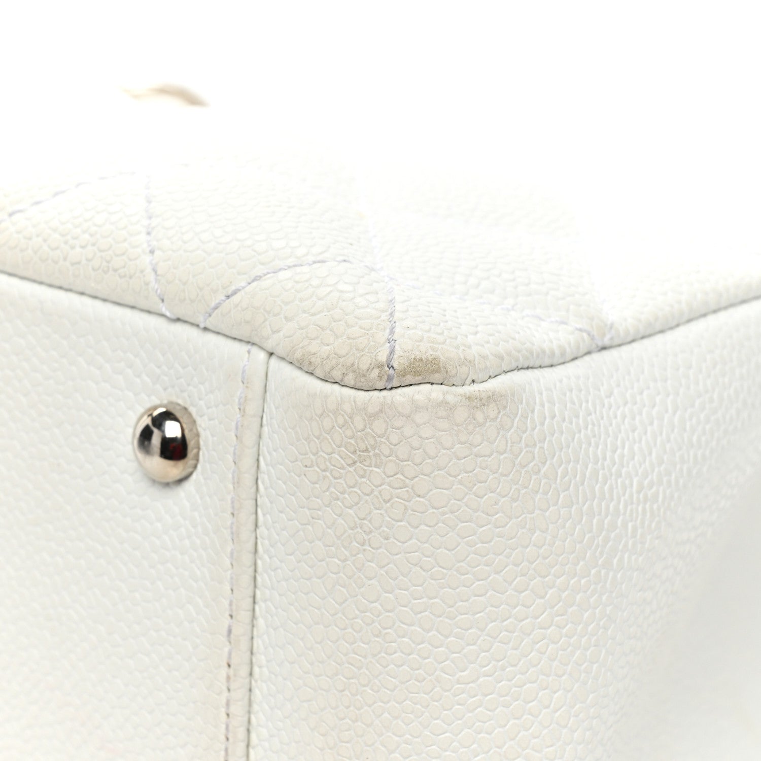 Chanel Caviar Quilted XL Grand Shopping Tote GST White 24 of 27