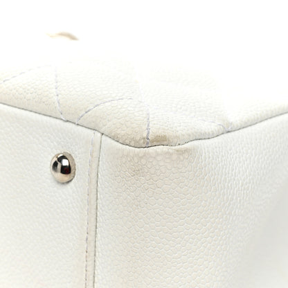 Chanel Caviar Quilted XL Grand Shopping Tote GST White 24 of 27