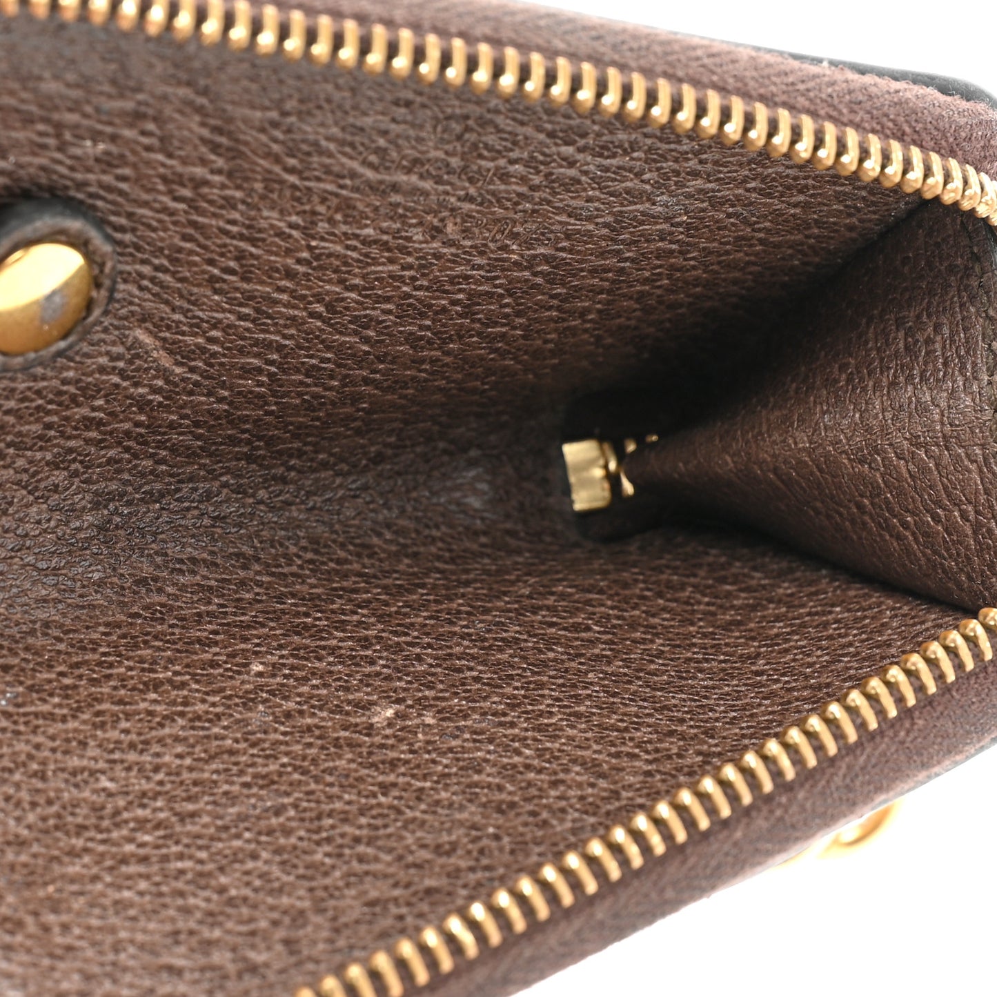 GG Supreme Monogram Web Ophidia Zip Around Key Case Beige New Acero