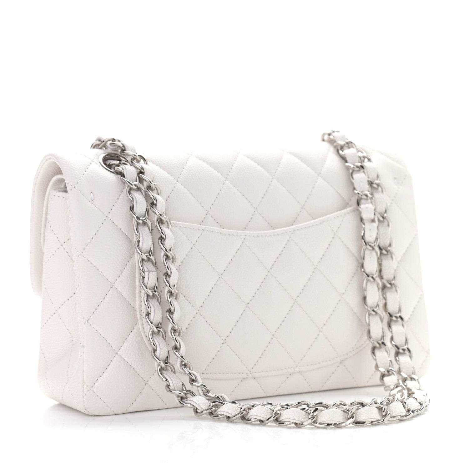 Chanel Caviar Quilted Small Double Flap White 3 of 9
