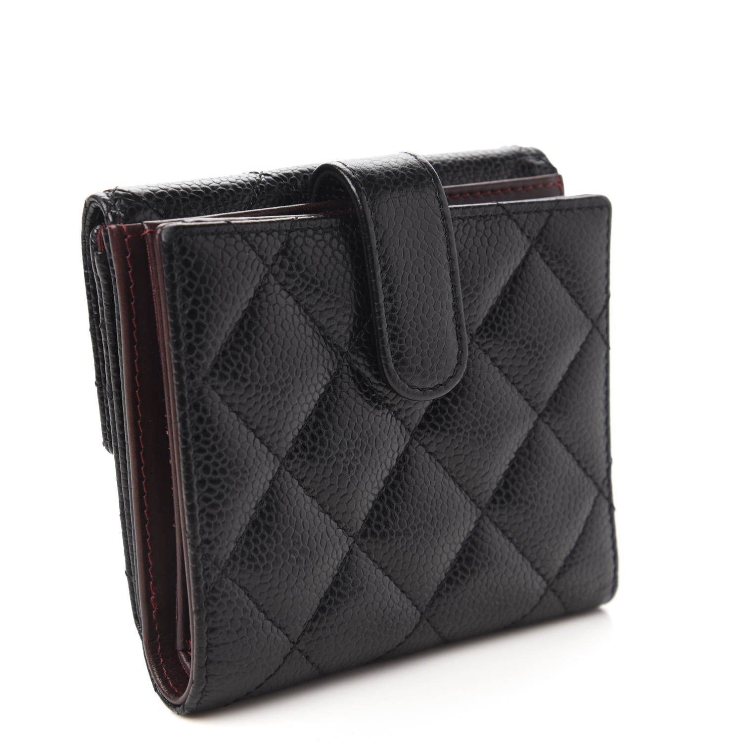 Chanel Caviar Quilted Compact French Flap Wallet Black 3 of 11